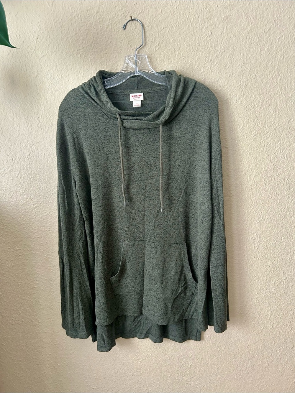 Mossimo Supply Co. Olive Hooded Sweater
